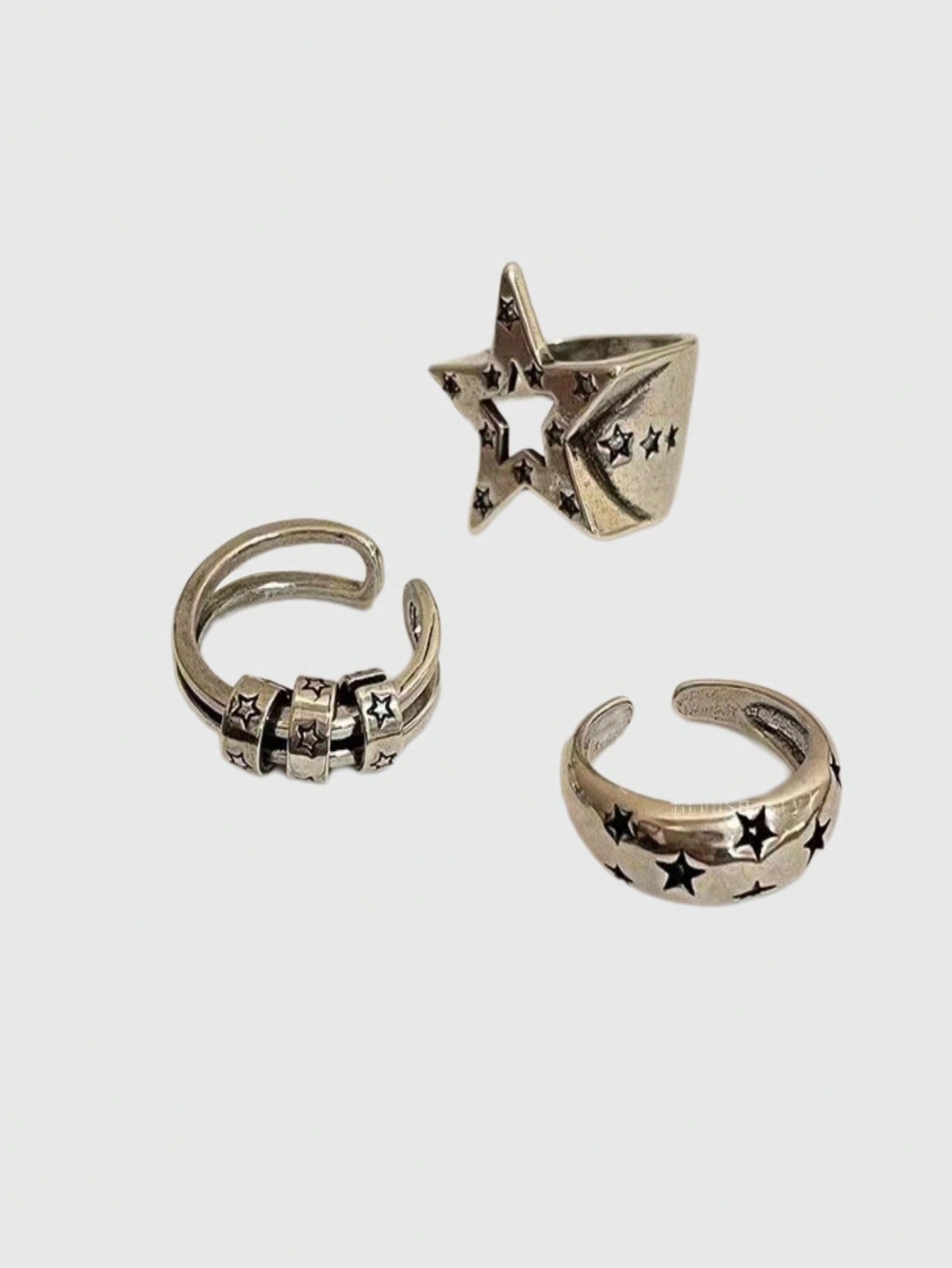 3pcs set of grunge rings