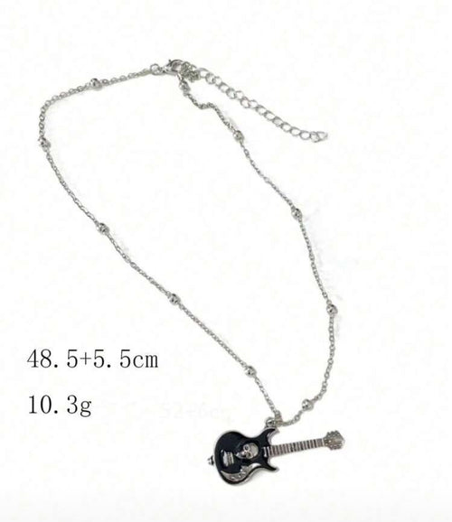 1pc gothic punk guitar necklace